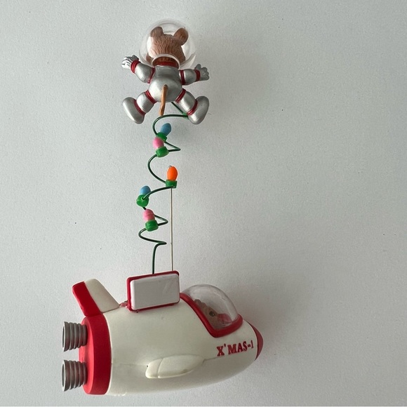 1990 Enesco Merry Moustronauts Mouse Spaceship Ornament - Picture 4 of 5